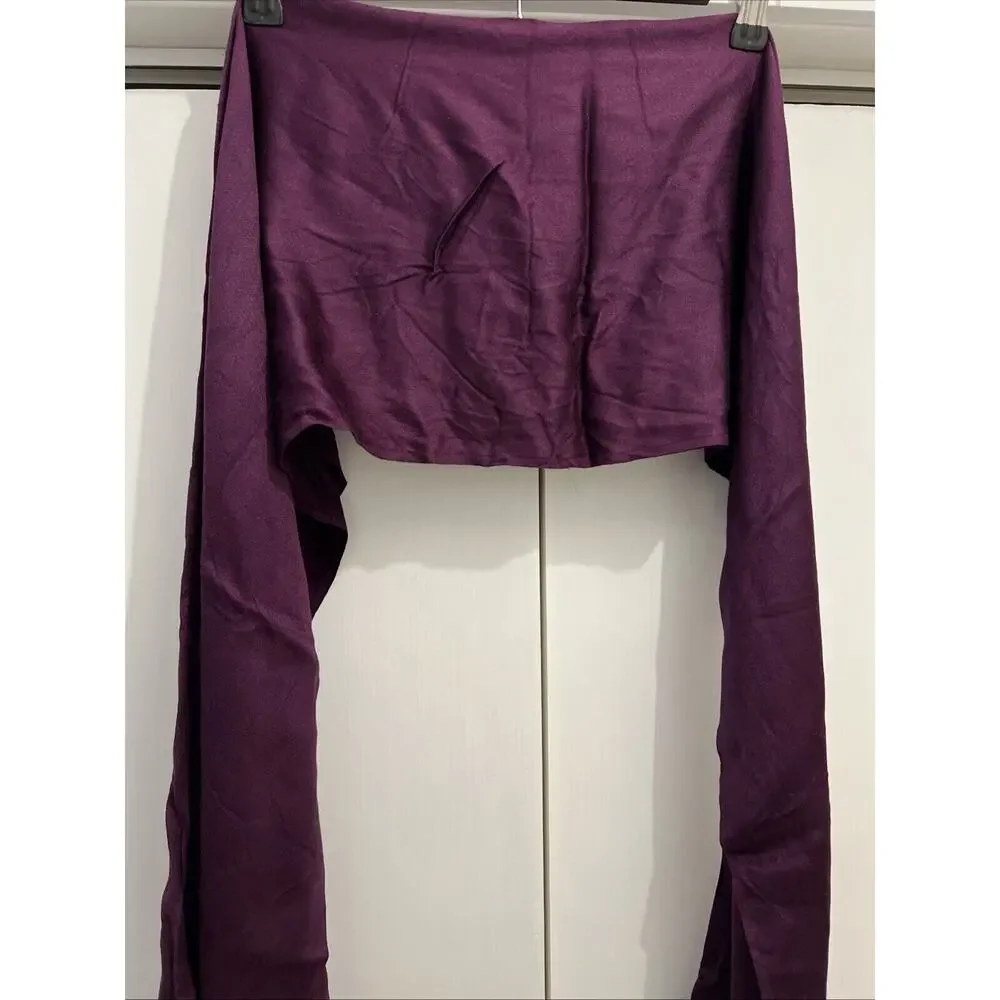 Calvin Klein Women's Solid Satin Finish Pashmina Scarf ~ AUB Color‎ Purple/Plum